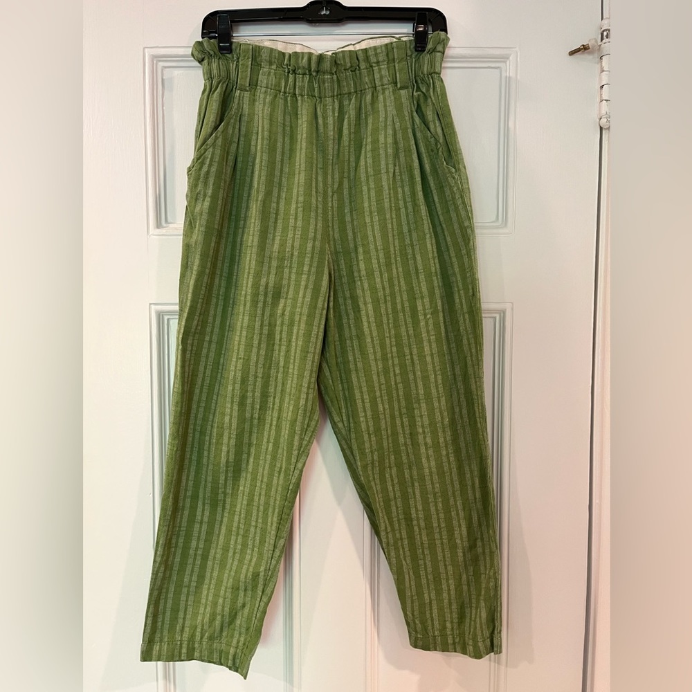 Ace & Jig Olive Striped Ankle Pants